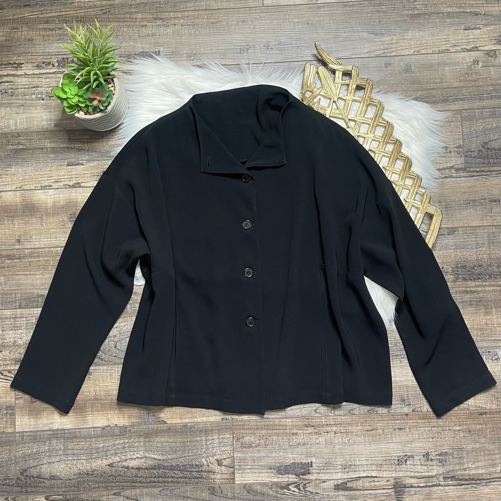 Blanque Button Down Blazer Black - image 1
